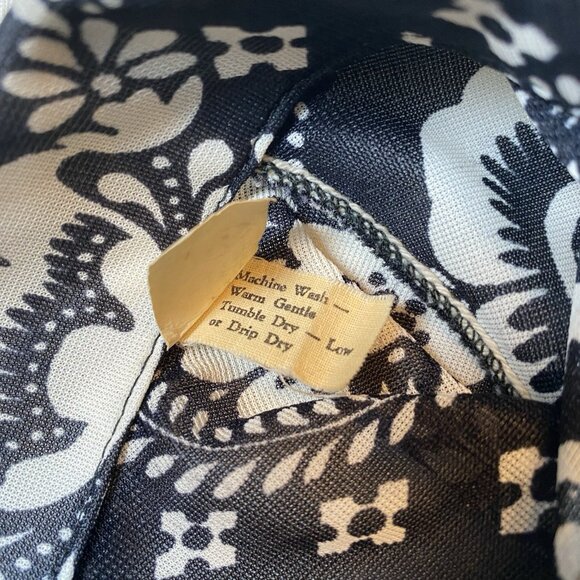 rrr Russ Togs Inc Vintage Elbow Length Women’s Floral Blouse Sz L - Picture 10 of 14